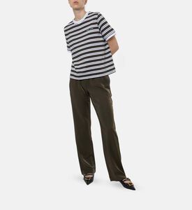 Samsoe Sacamina Two-tone Stripes Straight T-shirt, Model View