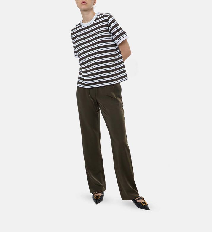 Samsoe Sacamina Two-tone Stripes Straight T-shirt, Model View