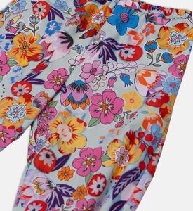 بنطال رياضي قطن بطبعة أزهار على كامله