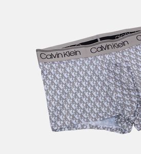 Calvin Klein Logo-print 3-pack Elastic Waistband Trunks, Blue, Xxl, Packshot View