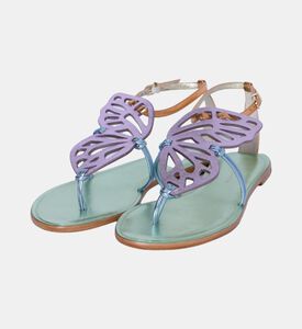Butterfly Metallic Flat Sandals