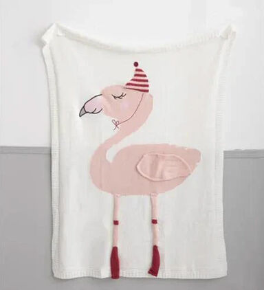 Flamingo Personalized Cotton Blanket