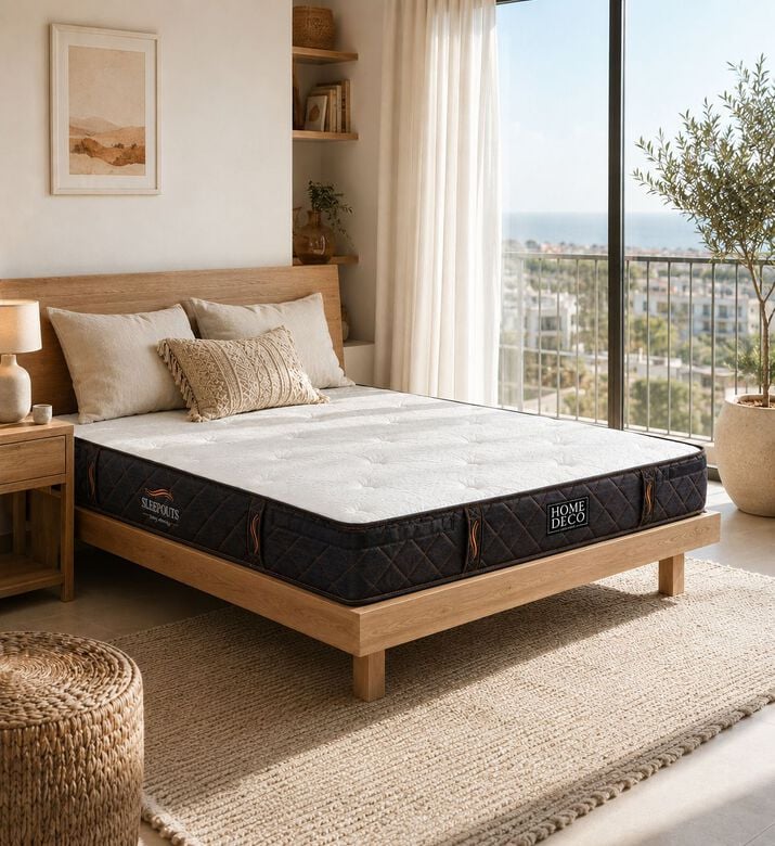 Home Deco and More Artisan Elegance Feather Feel Mattress, White, 200x200-cm, Packshot View