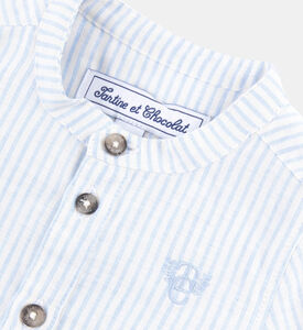 قميص كتان مخطط لطفل رضيع