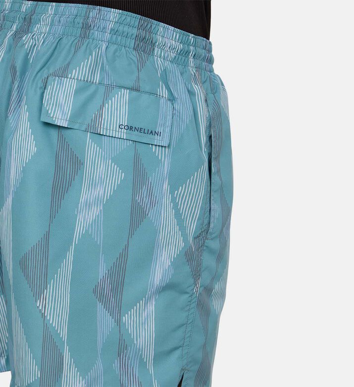 Geometric Print Nylon Shorts