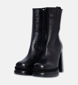 Albano High Platform Heel Suede Boots, Black, Eu-40, Packshot View