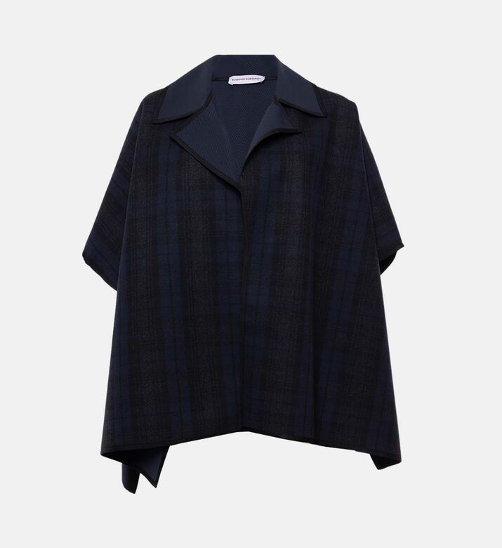 Blue For Burgundy Slit-style Sleeves Draped Cape, Packshot View