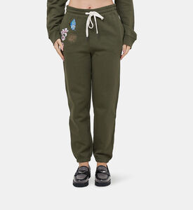 Sofia Floral-embroidery Jersey Track Pants