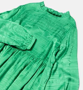 فستان فيسكوز جاكار بأزرار للإغلاق