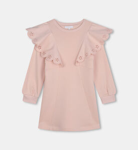 فستان قطن صوف بتفاصيل صدفية