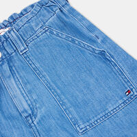 Girl Paperbag Herringbone Shorts