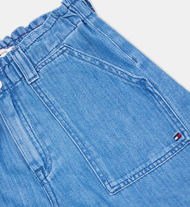 Girl Paperbag Herringbone Shorts