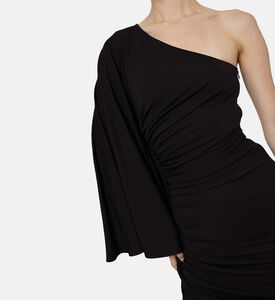 فستان طويل كاليستا ضيق بتفاصيل مكشكش