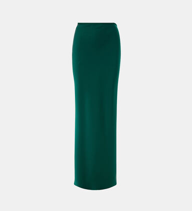Satin Flowy Maxi Skirt