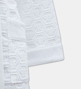 Philip Plein All-over Logo-print Bath Robe, White, S-m, Packshot View
