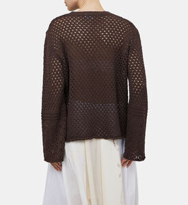 Mesh Fabric Sweater