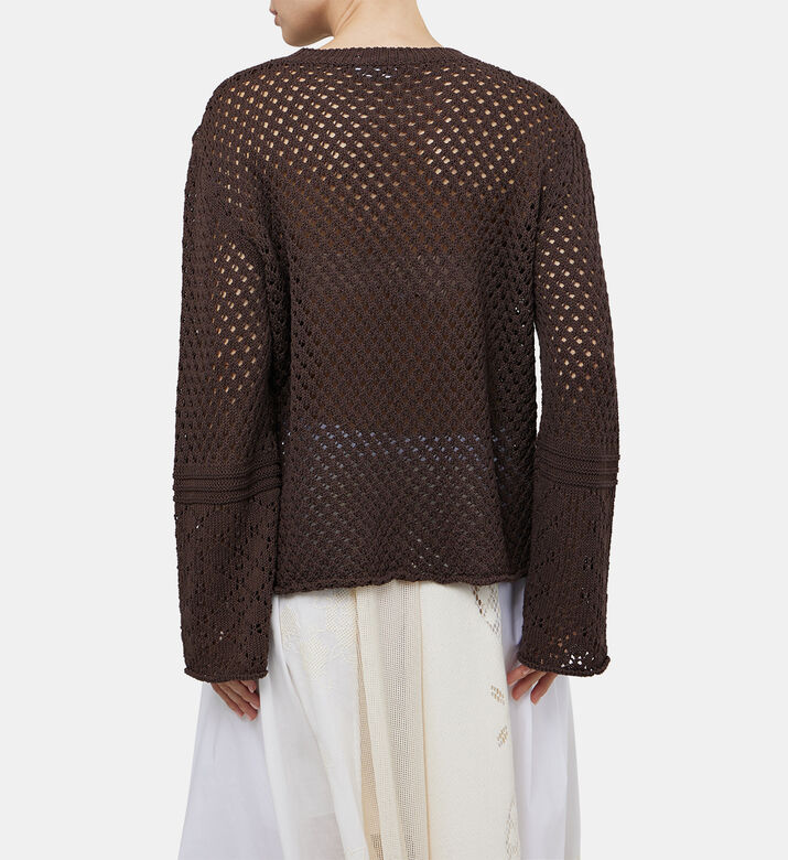 Mesh Fabric Sweater