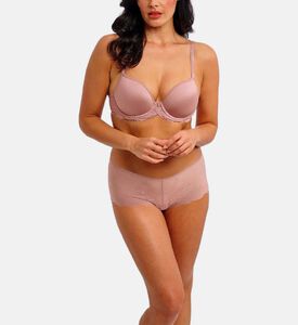 Wacoal Floral-embroidery Regular-fit Bra, Nude, 95, E, Model View