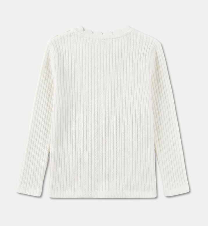 Jules & Juliette Paris Scalloped Collar Knit Top, Packshot View