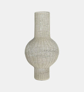 Light and Living Competa Textured Tall Vase, White, 29x63cm, Packshot View
