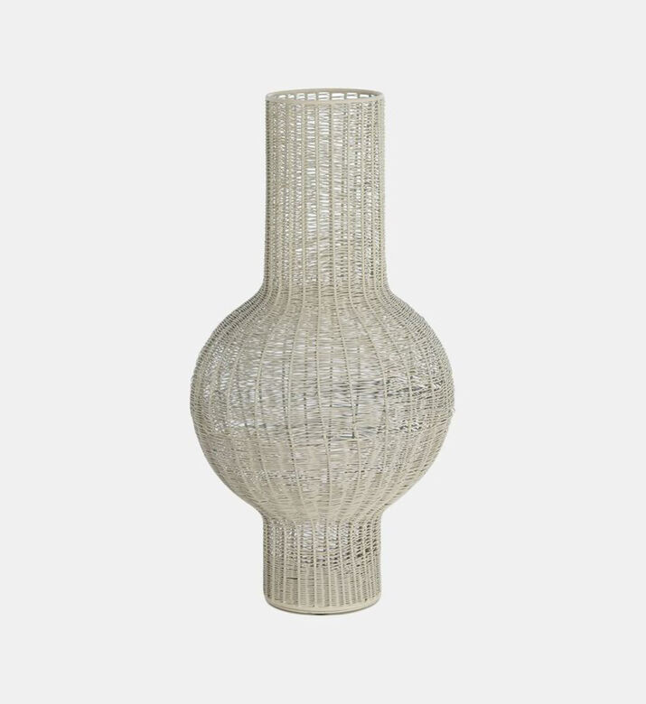 Light and Living Competa Textured Tall Vase, White, 29x63cm, Packshot View