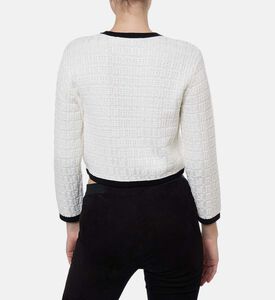 Alice and Olivia Akira Rib-knit Bow Cardigan, Model View