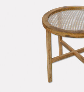 Home Deco and More Large Round-shape Table, Light-brown, 50-cm, Packshot View