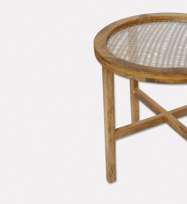 Home Deco and More Large Round-shape Table, Light-brown, 50-cm, Packshot View