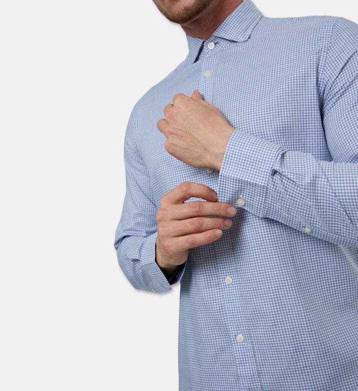 Hackett London Check-print Button Closure Shirt, Model View