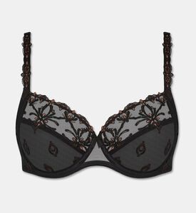 Chantelle Embroidered Underwire Full-coverage Bra, Black, 90, C, Packshot View