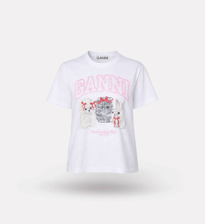 Ganni Animal Trio Graphic T-shirt, Packshot View