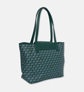 Maya.M All-over Monogram Medium Flap Tote Bag, Khaki, Packshot View