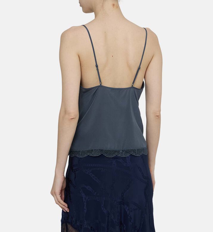 Lace-trimmed Sleeveless Top