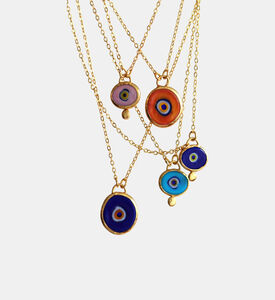 Ottoman Hands Evil Eye Pendant Necklace, Pink, Packshot View