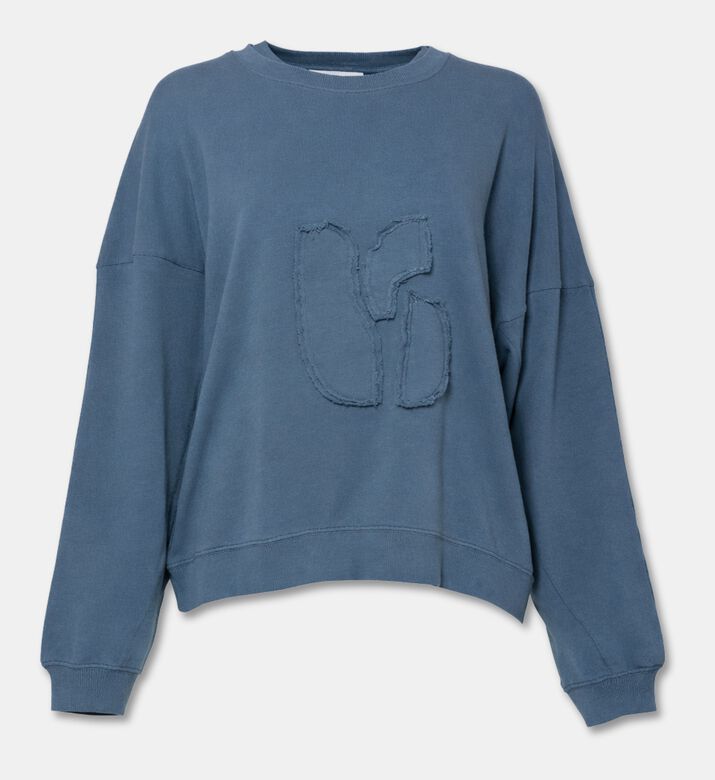 Ba and Sh Embroidered Long-sleeve Sweatshirt, Packshot View