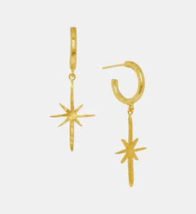 Ottoman Hands Large Star Hoop Earrings, Packshot View