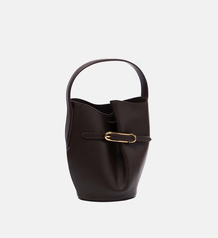 Belted Mini Buckle Bucket Bag