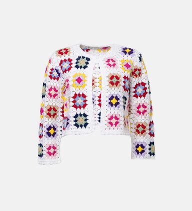 Granny Square Crocheted Cardigan