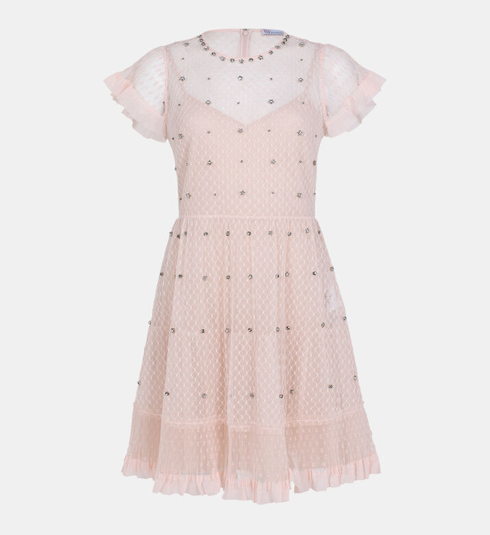 Tulle Rhinestones Mini Dress