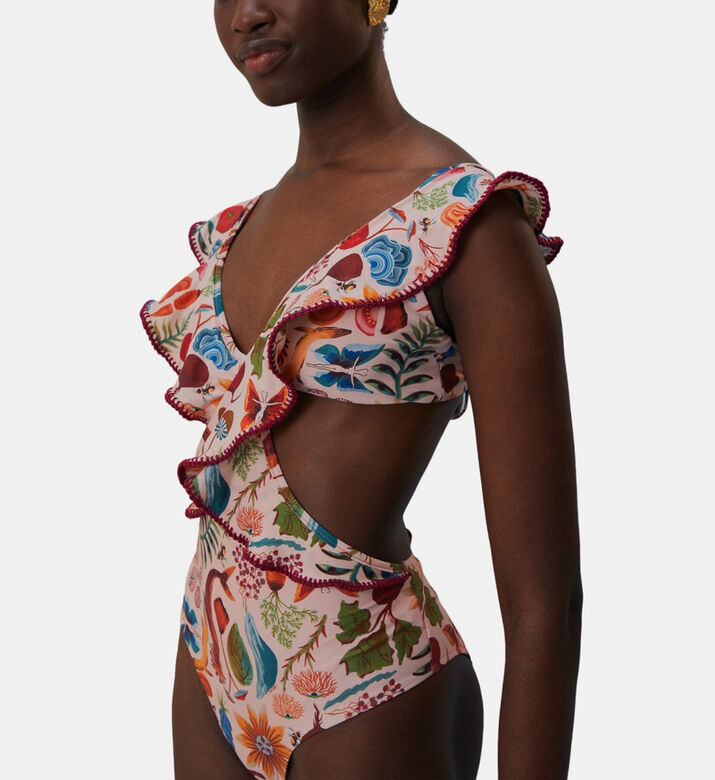 Bright Farm Cut-out One-piece Swimsuit