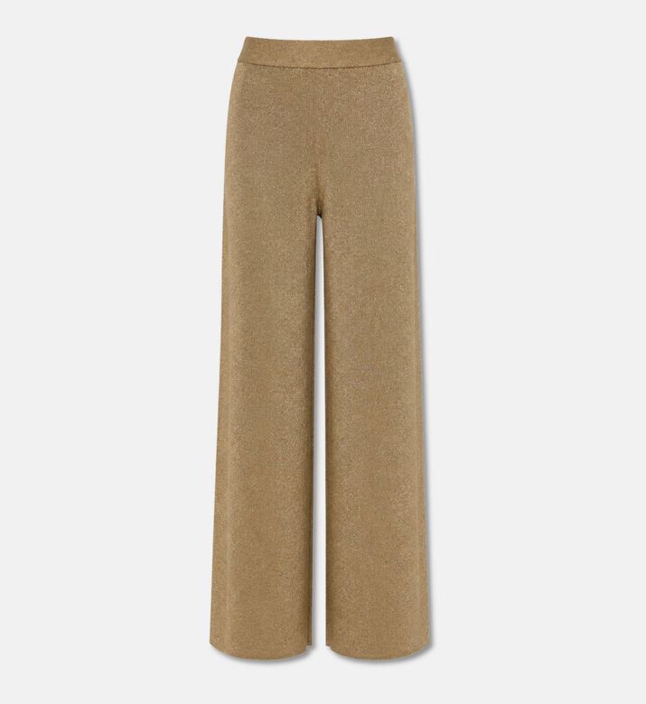 Luisa Spagnoli Metallic Wide-leg Trousers, Packshot View