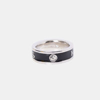Enamel Pave Stone Ring