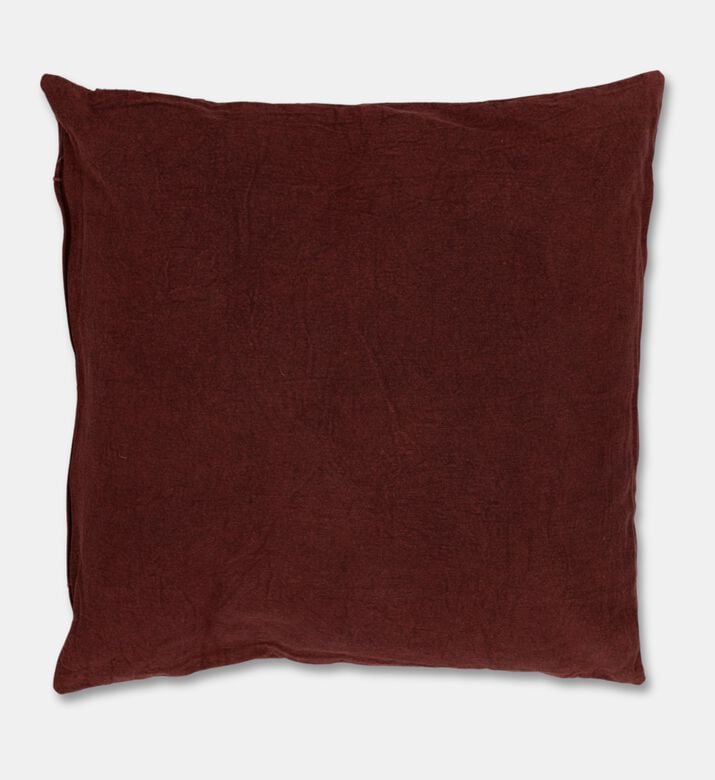 Home Deco and More Lulu Square-shape Cushion, Burgundy, Packshot View