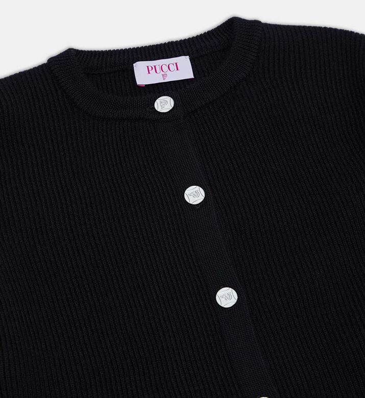 Button Closure Long-sleeve Cardigan