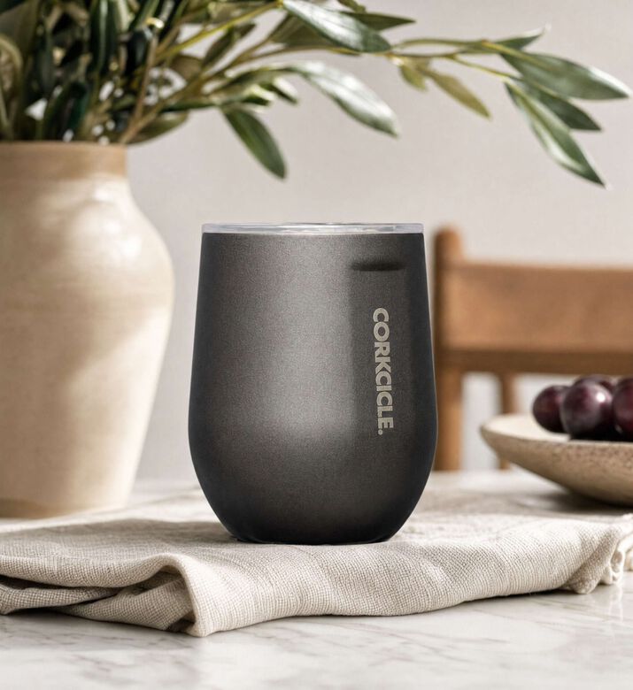 Corkcicle Ceramic Slate Stemless Cup-350ml, Model View