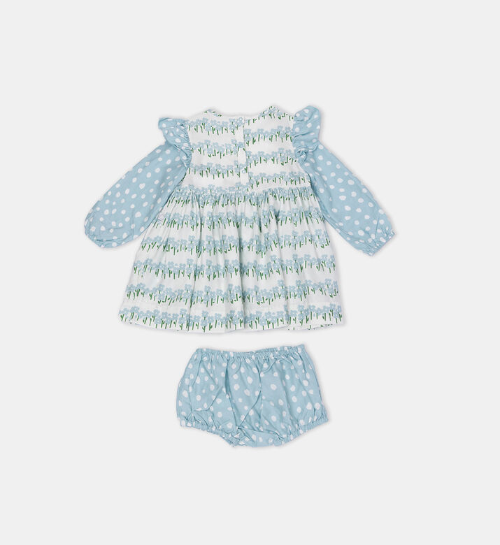 Floral Printed Dress Bloomers Set