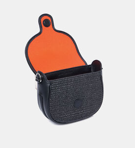 Small Woven Saddle Cross Body Bag