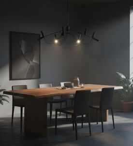 Home Deco and More Ethnic Acacia Wood Dining Table, Dark-brown, 240-cm, Packshot View