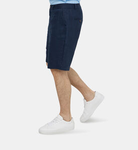 Linen High Waist Bermuda Shorts