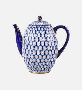 Cobalt Net Tulip Coffee Pot